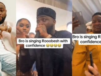 _Cubana Chief Priest gives Davido a bombastic side-eye over the way he sings at his wedding with Chioma (Video)