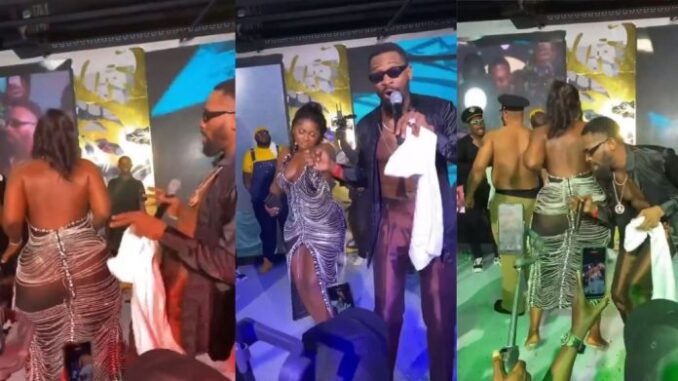 Her yansh is no 1 - Destiny Etiko and D'banj introduce dance steps at Cubana Chiefpriest's new drink launch (Video)