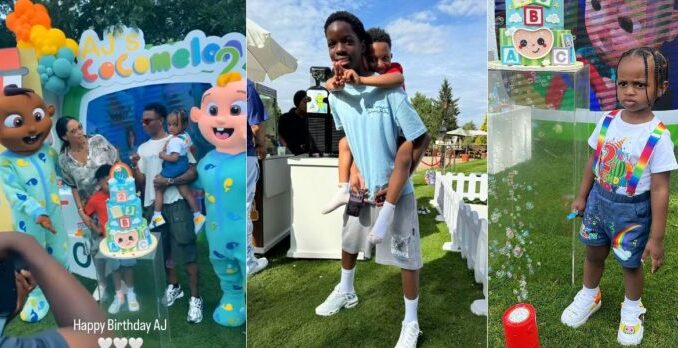 Singer Wizkid and partner Jada P throw 2nd birthday party for son AJ